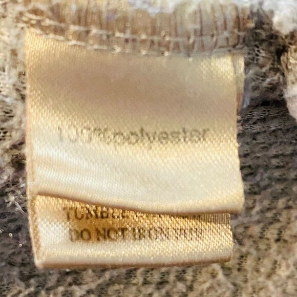 True Grit Women's Medium Quarter Zip Sherpa Pullover Fleece Sweater in Cream - Picture 9 of 9